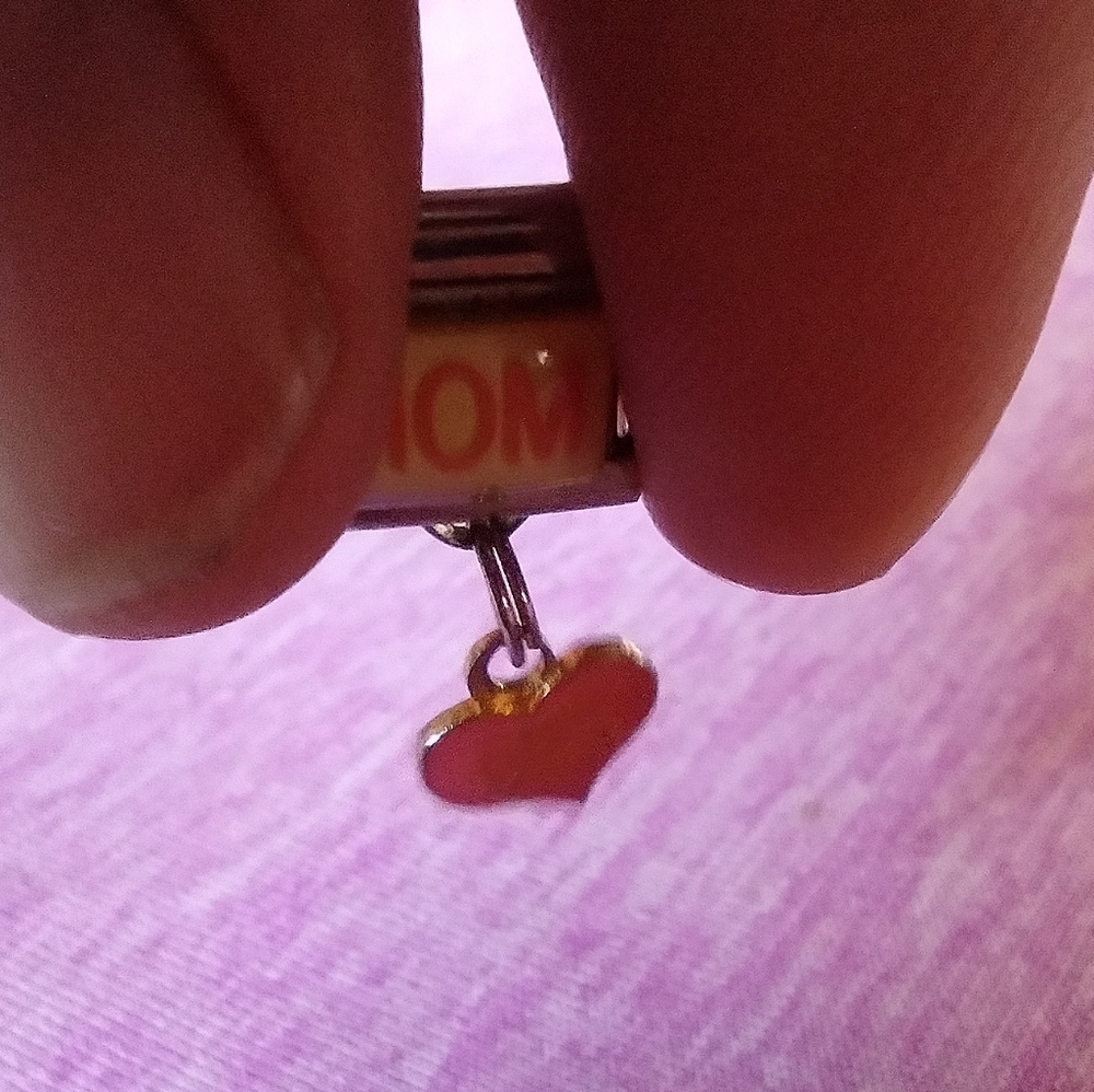 "MOM w/luv you" dangle Italian Charm Link - Picture 4 of 8